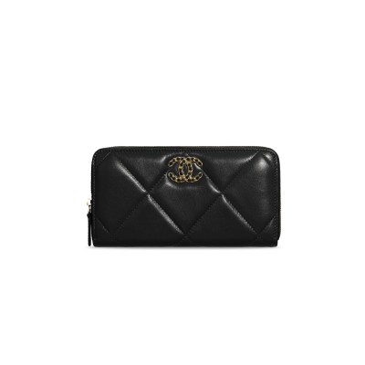 CHANEL 19 LONG ZIPPED WALLET AP0946 B01564 94305 (19.5*10.5*2cm)